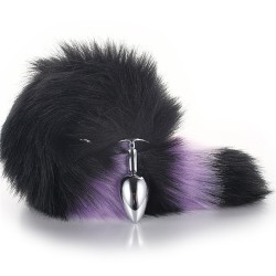 Colorful Fox Tail Metal Anal Plug