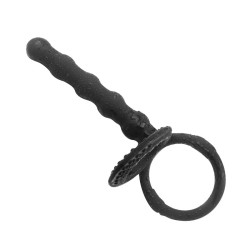 Cock &amp; Ball Ring with Anal Beads