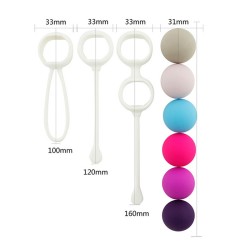 Exchangeable Silicone Kegal Balls Kit - 6 Pcs