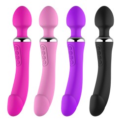 double penetration heating vibrator