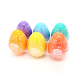 Rainbow Color Masturbation Egg(6 Pcs One Box)