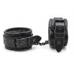 Pin Buckle Leather Collar &amp; Cuffs