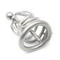 Bent Ring Chastity Cage with Metal Urethral Plug