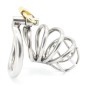 Bent Ring Stainless Steel Chastity Cage