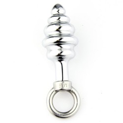 Thread Stainless steel Butt Plug - Pull Ring