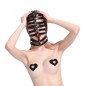 Stripes Leather Bondage Hood