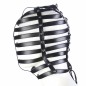 Stripes Leather Bondage Hood