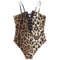 Slim Leopard Print Deep V-neck Hot Lingerie Teddy