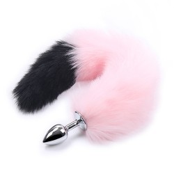 Double Color Fox Tail Butt Plug