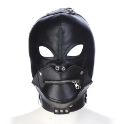 Zipper Mouth Bondage Hood