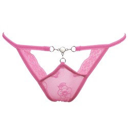 Ladies Pearl Decorated Hollowed-out Panty Sexy Underwear