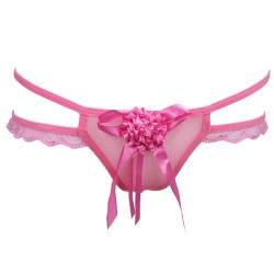 Multi-color Ball-flower Mesh T-back G-string