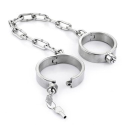 Press Lock Stainless Steel Wrist &amp; Ankle Cuffs