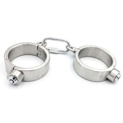 Press Lock Stainless Steel Wrist &amp; Ankle Cuffs