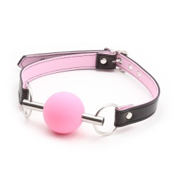 Metal Bar Silicone Ball Gag