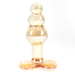 Three Ball Glass Anal Plug