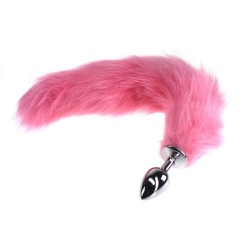 Colorful Fox Tail Stainless steel Butt Plug