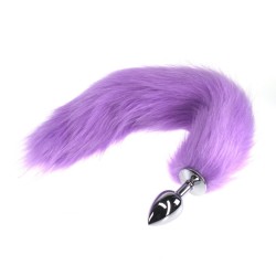 Colorful Fox Tail Stainless steel Butt Plug