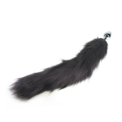 Colorful Fox Tail Stainless steel Butt Plug