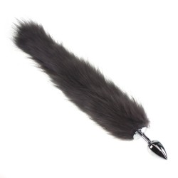 Colorful Fox Tail Stainless steel Butt Plug