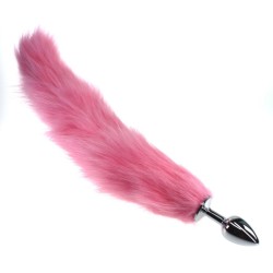 Colorful Fox Tail Stainless steel Butt Plug