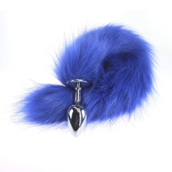 Colorful Fox Tail Stainless steel Butt Plug