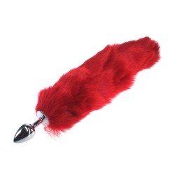 Colorful Fox Tail Stainless steel Butt Plug