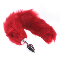 Colorful Fox Tail Stainless steel Butt Plug