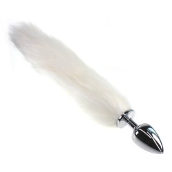 Colorful Fox Tail Stainless steel Butt Plug