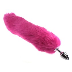 Colorful Fox Tail Stainless steel Butt Plug