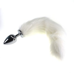 Colorful Fox Tail Stainless steel Butt Plug