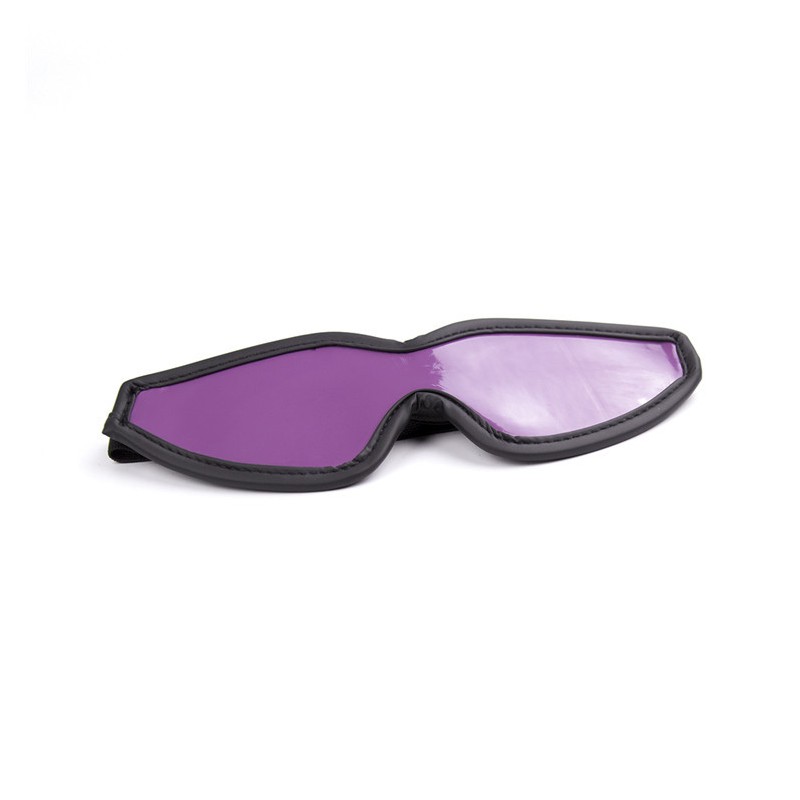 Black Wrapping Purple PU Blindfold