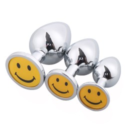 Smiling Face Stainless Steel Anal Plug