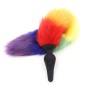 Colorful Fox Tail Silica gel Anal Plug