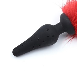 Colorful Fox Tail Silica gel Anal Plug