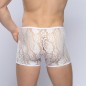 Hot Selling Floral Lace See-through Boxer Briefs