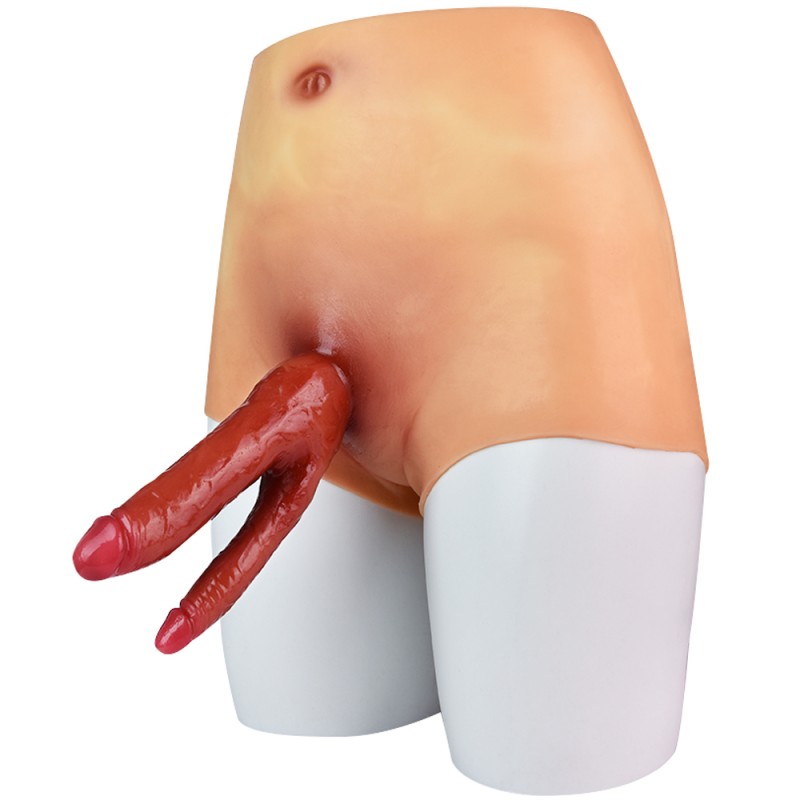 Double Realistic Silicone Dildo Pants