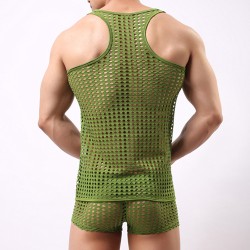 New Design Checked Hollowed-out Vest Made For Men