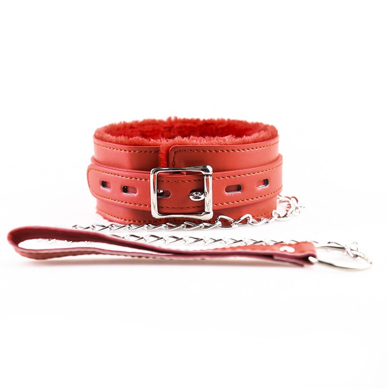 Plush Lined Metal Lead Collar