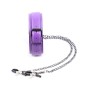 Purple Leather Collar With Nipple Clamps