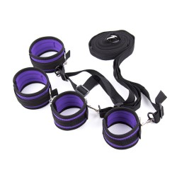 Purple And Black Bed Restraint Kit