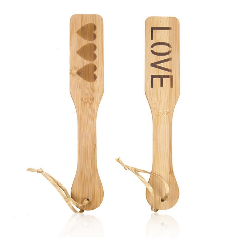 Bamboo Spanking Paddle With Heart Or Love