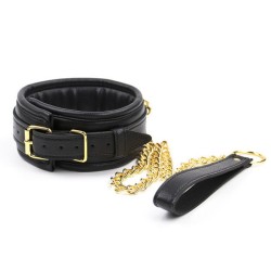 Golden Chain Leash Thick Bondage Collar