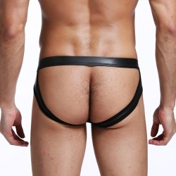 New Leather Hollowed-out Assless Briefs