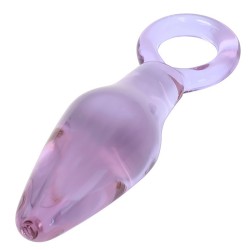 Glass Anal Plug With Handle Ring