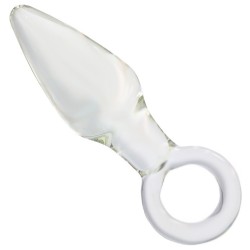 Glass Anal Plug With Handle Ring