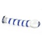 Blue Swirl Rocket Glass Dildo