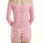 Fashion Strapless Long-sleeved Fish-net Dress