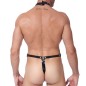 Fancy Faux Leather Bondage Suit Men Underwear