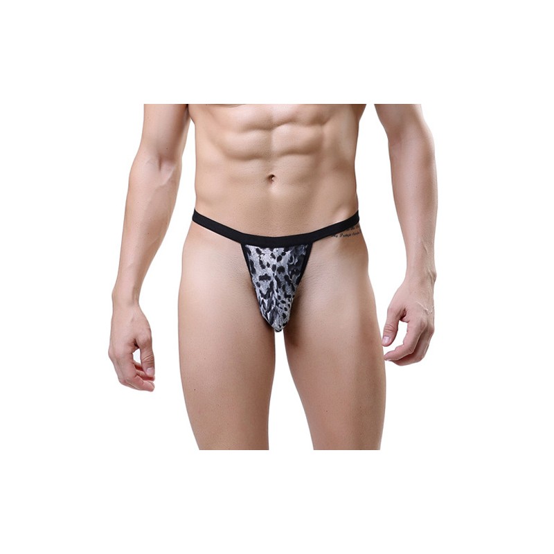 Fancy Leopard Mesh Assless G-string Men Underwear